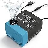 SUKIPAW SP-400LV Cat Water Fountain Pump, USB Replacement Pump for Pet Fountains, Quiet Low Voltage, Safe & Easy to Clean,Compatible with Ceramic, Stainless Steel and 360 Dog & Cat Water Dispensers