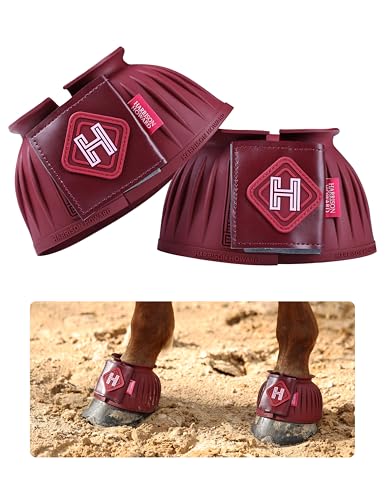 Best Bell Boots for Horses: Top Picks & Reviews 11 Harrison Howard Rubber Bell Boots Leather Touch-Close Overreach Boots Hoof Protection for Horses Sold in Pairs Wine Red XL