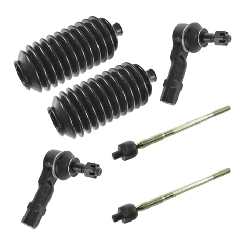 alxiang 6pc Inner & Outer Tie Rod Kit Set w/Boots Bellows for Mazda for Protege 2000-2003 for Protege5 2002-2003 Cover