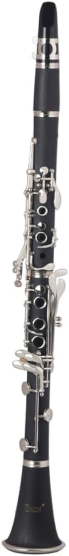 Mobestech B Flat Clarinet for Beginners and Adults Bakelite Musical Instrument with Ergonomic Finger Rest Includes Case and Cleaning Cloth for Practice Exams and Band Use