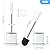 TRENTI Toilet Brush, Toilet Brush and Holder Set, Bristles Toilet Bowl Brush Head with Ventilated Holder, Wall Mounted Compact Toilet Brush Set for Bathroom Deep Cleaning (1, White)