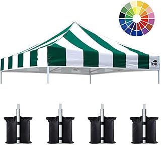 Eurmax New 10x10 Pop Up Canopy Replacement Canopy Tent Top Cover, Instant Ez