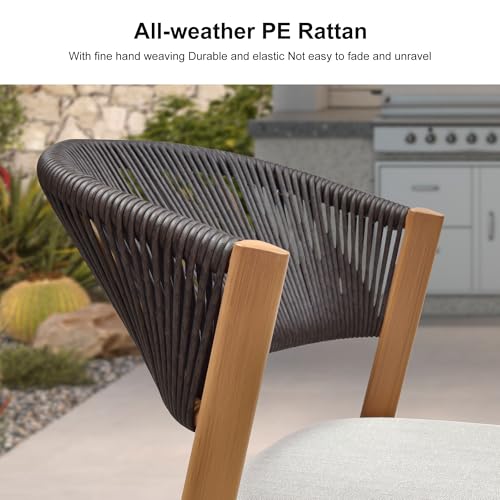 Image of PURPLE LEAF Large Outdoor Dining Set for 12 with HPL Table and Chairs Teak