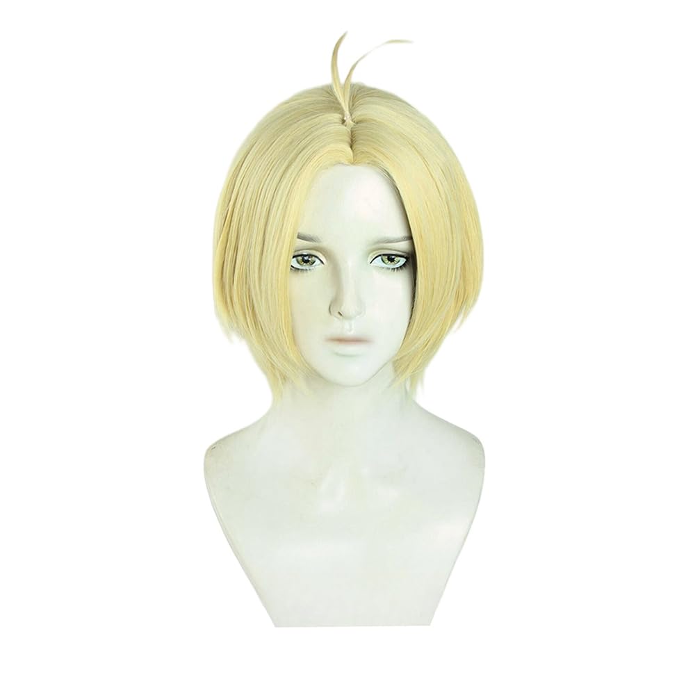 Short Blonde Cosplay Wigs for Men Short Blonde Wig Middle Part Male Role Anime Costume Wig Hair Replacement Wigs Natural Looking Synthetic Short Blonde Cosplay Wigs for Men Short Blonde Wig Middle Part Male Role Anime Costume Wig Hair Replacement Wigs Natural Looking Synthetic