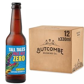 Butcombe Brewing Co., Tall Tales Pale Ale Zero Bottles, Vegan Friendly, Alcohol Free, Bold & Fruity, Flavours of Citrus, Grapefruit & Pineapple, 12 x 330ml