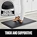 GORILLA GRIP Comfortable Cushioned Kitchen Mats for Floor, 70x24, Waterproof and Stain Resistant Soft Top, 3/4 Inch Thick Ergonomic Standing Desk Anti Fatigue Mat, Foam Supports Ankles and Feet, Black