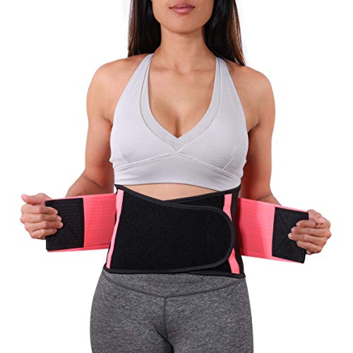 Neohealth Breathable & Light Lower Back Brace | Waist Trainer Belt | Lumbar Support Corset | Posture Recovery & Pain Relief | Waist Trimmer Ab Belt | Exercise Adjustable | Women & Men | Pink Xxl #TOP5