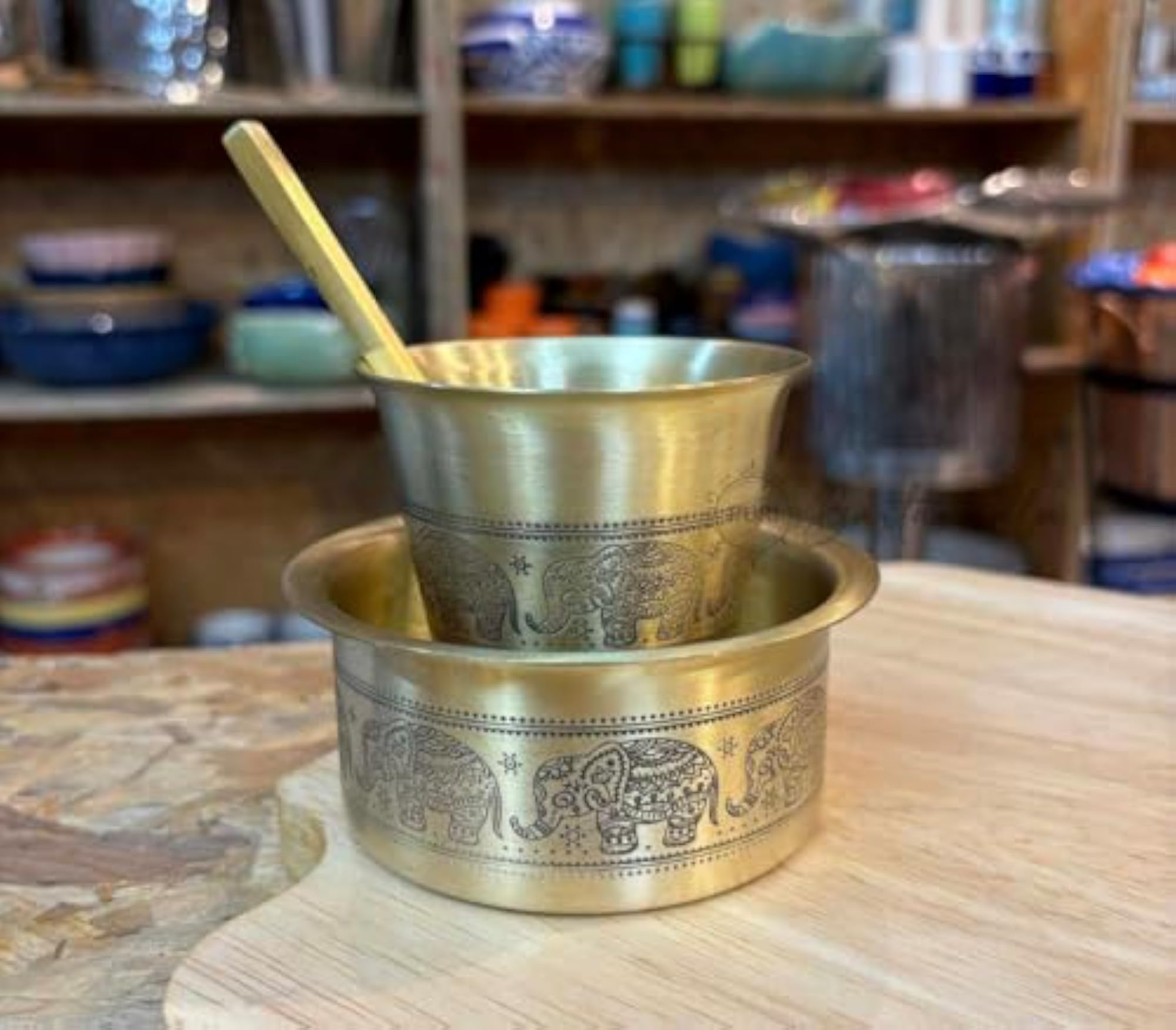 Elephant Marathon - Brass South Indian Coffee Filter