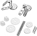 1 Set Zinc Alloy Toilet Seat Lid Hinge Adjustable Replacement Hinges with Screw Fittings Bolts Nuts