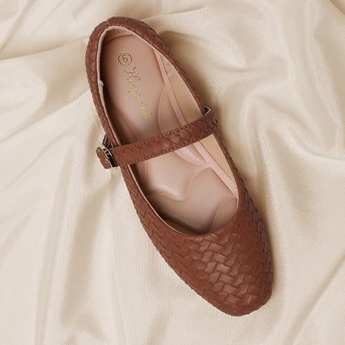 Mary Jane Shoes Women Flats Ballet Flats with Strap Square Toe Buckle MaryJanes for Women Dressy Comfortable4
