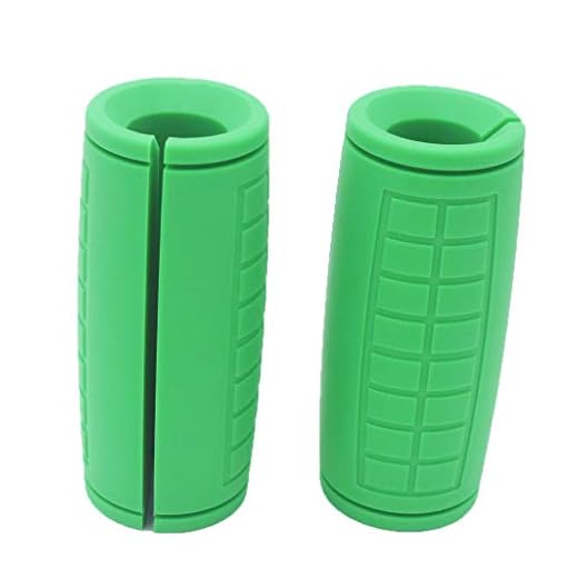 yuhqc Dumbbell Grips, Fat Grips, Barbell Grips Thick Bar Adapter Muscle Builder Weightlifting Fat Grips (Green)
