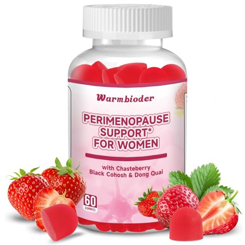 Warmbioder Perimenopause Support Gummies for Women - Menopause Relief & Balance Supplement with Black Cohosh Chasteberry Vitamins D3 B6 for Hot Flashes Night Sweats & Mood