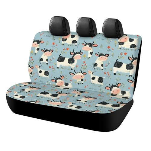 Banquette arrière de voiture fleurie : housses de siège pour camions et VUS style vache