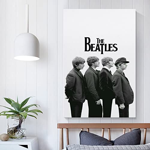 JMUNG Poster décoratif sur toile The Beatles Musique en noir et blanc, 30 x 45 cm - Les Beatles, Paul McCartney, John Lennon, RIngo Starr, George Harrison JMUNG Poster décoratif sur toile The Beatles Musique en noir et blanc, 30 x 45 cm – Image 6