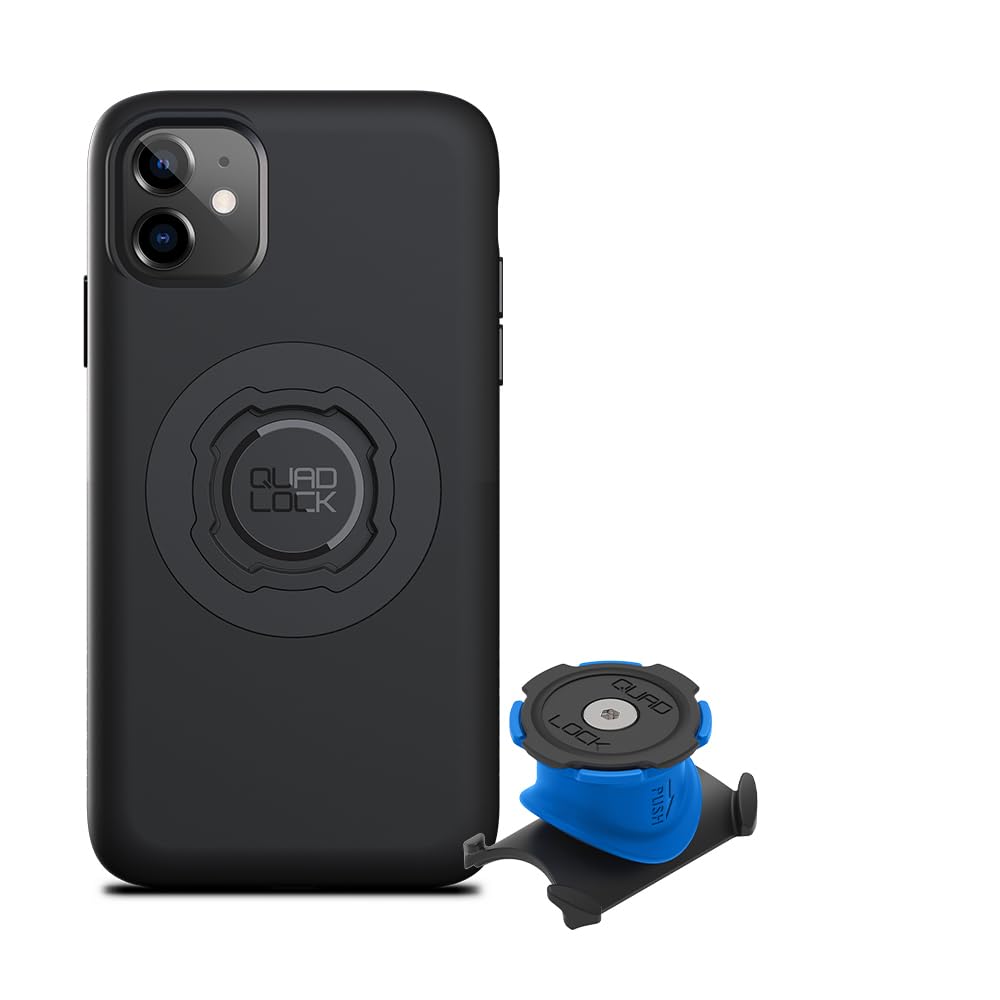Quad Lock Stem/Handlebar Bike Phone Holder Kit with MAG Phone Case for iPhone 11