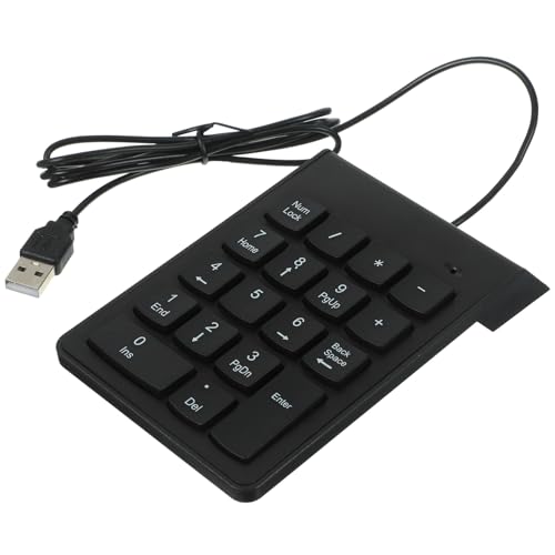 Mikinona Teclado USB Mecánico de Teclas con Cable Diseño Ergonómico para Portátil y PC Resistente y Fácil de Instalar para Finanzas y Oficina