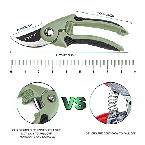 Szhlux SZ-YZJ226HL Pruning Shears, Sharp Precision Hand Pruner Sk5 Carbon Steel Blades thumb #2