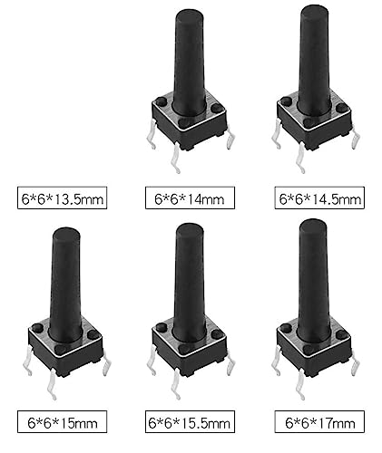 Micro interrupteur tactile 6x6mm réactif bouton poussoir 12V pour circuits - 3