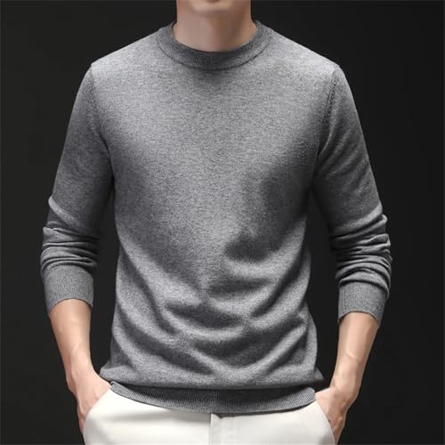 Men's Casual O-Neck Long Sleeve Loose Sweater Vintageknit Sweater Top3