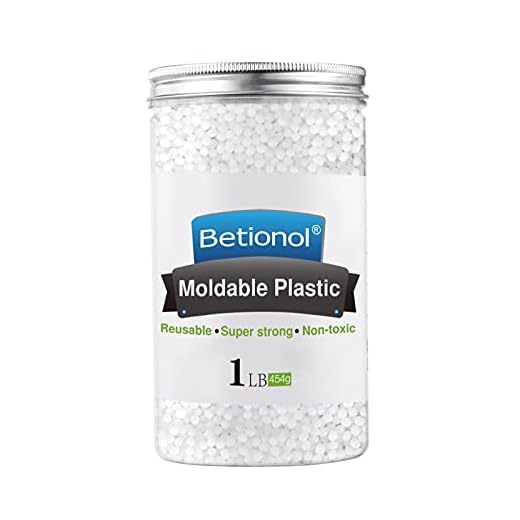 Betionol Formbar plast för modellering av modeller, 453 g [1 Lb/16 oz] vit modellering medium termoplastiska pärlor, gör-det-själv skapa allt med din idé, inte för barn under 6 år