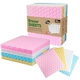Magische Reinigungsschwammblätter, gemischte Farben, konvexes Punkt-Design, robuster Melamin-Radierer, Reiniger für verschiedene Oberflächen in Küchen, Autos, Schuhen, Rosa, Blau, Weiß, Gelb, 20 Stück