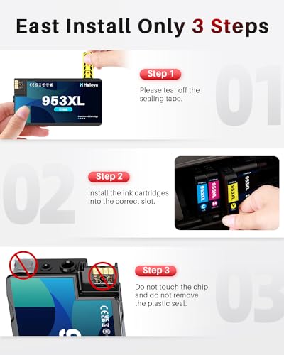 Halloya 953 XL 953XL Replacement for HP 953XL Ink Cartridges Multipack for HP Officejet Pro 7720 7740 8710 8720 8715 8210 8730 7730 8740 8725 (5 Pack) - Image 5