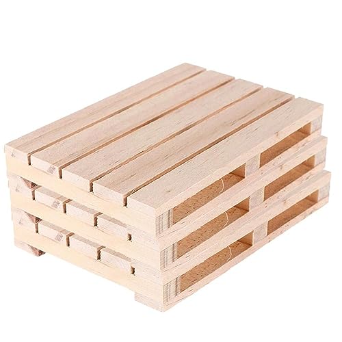 3 Pack Wooden Mini Pallet Coaster for Hot and Cold Beverages Drinks Square Coasters, Suitable for Beer Drinks Bars Restaurants Living Rooms