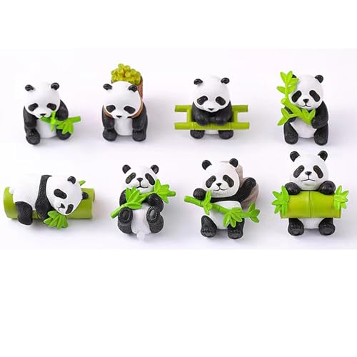 8 Figuras Miniatura de Panda en Resina para Decoración miniatura 2