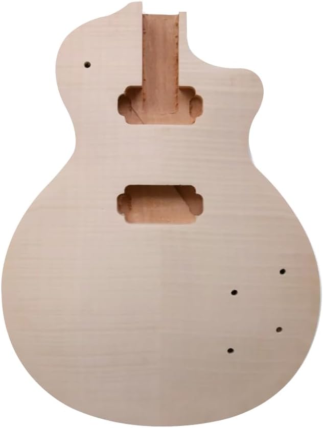 New Guitar Body Flame Maple Mahogany wood DIY Electric Guitar Replacement Set in Heel HH pickups