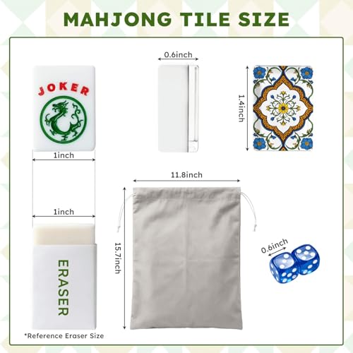 American Mahjong Set con 166 piezas acrílicas miniatura 2