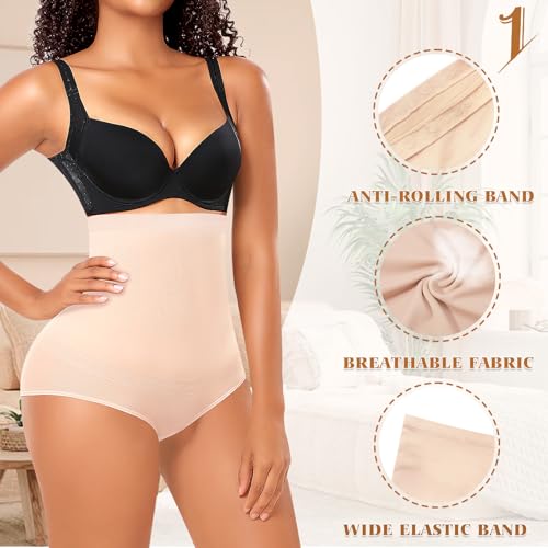 Image of Werena Tummy Control Shapewear Panties For Women Seamless High Waist Shaping Body Shaper Girdle Underwear