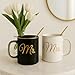 Triple Gifffted Mr y Mrs Set de Tazas de Café con Tapa y Cuchara para Aniversario de Boda Imagen de Triple Gifffted Mr y Mrs Set de Tazas de Café con Tapa y Cuchara para Aniversario de Boda