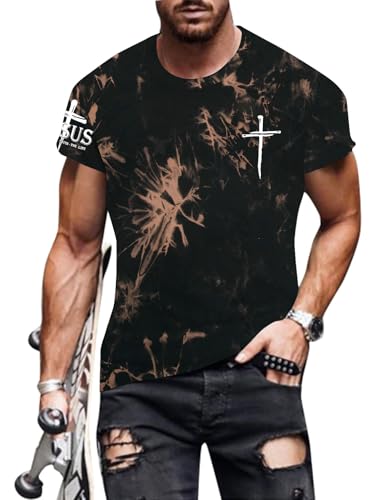 Image of Christian Shirts for Men Jesus Cross Shirt Religious Faith T Shirts