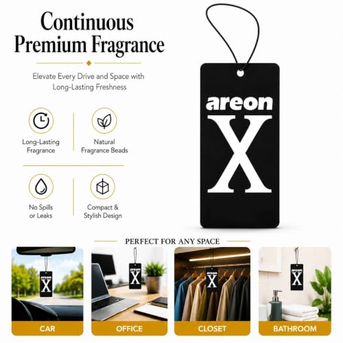 Image of AREON X AXV02 Hanging Best Car Air Freshener Vanilla Scent, 12 Pack
