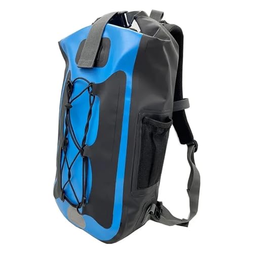 MKLHAVB Bolsa Estanca Bolsa Impermeable Seca de 20 l, Mochila Enrollable for Kayak, Playa, Rafting, río, excursiones costeras, Buceo, Senderismo(Blue)