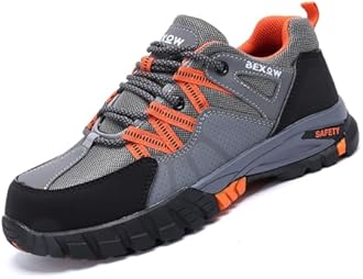 Premium Safety Shoes Steel Toe Lightweight Slip Resistant Breathable Work Sneakers with Kevlar Midsole Anti Smashing Puncture Proof Comfortable Industrial Footwear for Men and Women