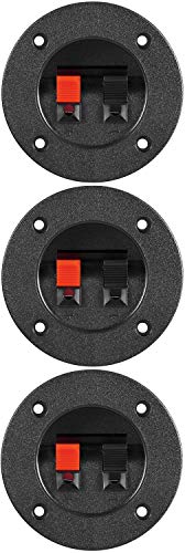 3er Set WireThinX Lautsprecher Terminal 2 pol. Klemmleiste rot/schwarz Cover
