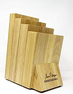 Knife Block Without Knives - 16-Slot - Knife Holder & Knife Block Only, Wooden Knife Storage, Universal Knife Block/Stand - by Jean Patrique