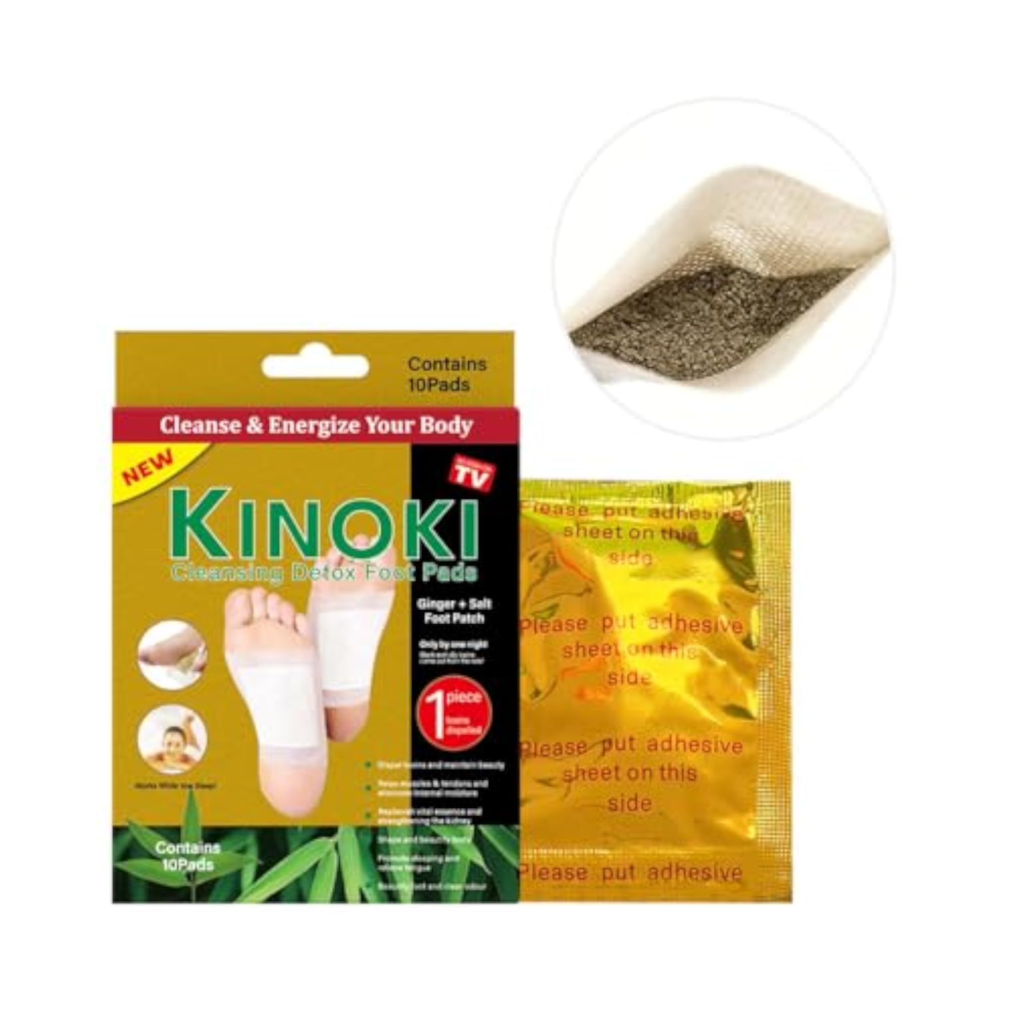 Bamboo Vinegar Foot Pads, Pack of 3-30 Patches