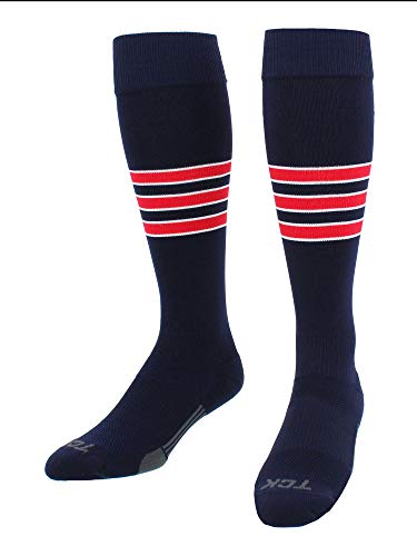 Image of Baseball & Softball Socks | USA Made Dugout Series Striped | Over the Calf | Sizing for Youth Boys, Girls, Men, & Women's