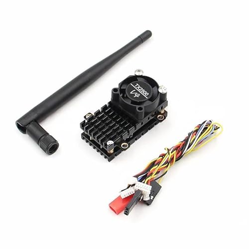 SPARKHOBBY TX2500 V4 VTX 5.8GHz Super Power 2000MW FPV Wireless-Transmitter with Cooling Fan for RC FPV Fixed-Wing Drones Over 20Km Range (TX2500 V4)