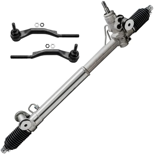 Detroit Axle - Front Rack and Pinion Kit for 2003-2009 Chevrolet Trailblazer GMC Envoy 2004 2005 2006 2007 2008, Power Steering Rack and Pinion 2 Outer Tie Rods Replacement