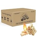 FANEAMADE 80 PCS Fire Starter- Natural Fire Starters for Fireplace,Barbecue Grills, BBQ, Fire Pit, Pizza Oven,Smokers, Wood Stove, Campfires and Outdoor Fireplaces-Charcoal Fire Starter for Grill