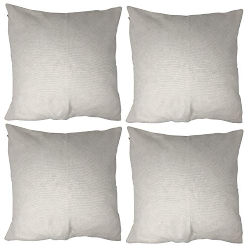 allgala Cream (Off White) Throw Pillow Case 4-Pack 18x18 inch