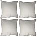 Allgala Lot de 4 Housses de Coussin décoratives 45,7 x 45,7 cm Blanc