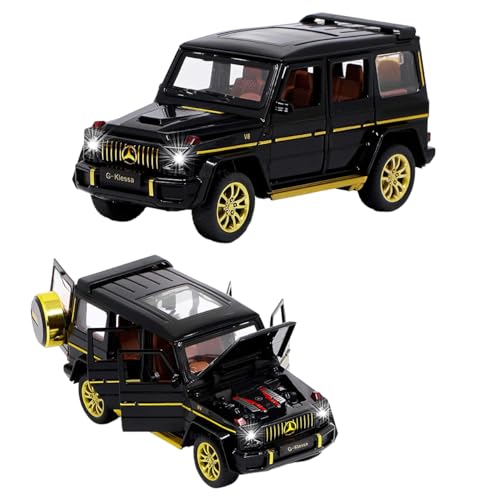 Magicwand® 1:32 Scale Die-Cast Metal AMG G-65 Die-Cast with 6 Openable Doors,Pull Back Action,Blinking Lights【Pack of 1】【Colors as Per Stock】