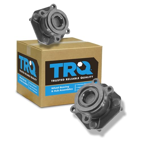 Image of TRQ Front Left and Right Wheel Bearing and Hub Assembly Set 2 Piece Compatible with 07-12 Nissan Sentra Base Model with 4 Wheel ABS Brakes 07-12 Sentra SL S 09-12 SR