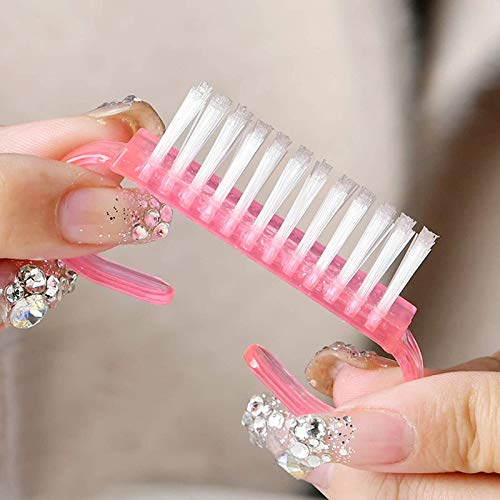 FAMEZA Nail Brush for Hand Fingernail Foot Nail Cleaner, 6 Pcs Handle Hand Feet Acrylic Nail Scrub Cleaning Brush, Kids Pedicure Brushes Manicure Tool for DIY Nail Art - Image 3