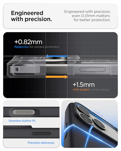 Image of Spigen Silicone Fit MagFit Back Cover Case for iPhone 17 Pro Max, MagSafe Compatible, Refined Smooth Feel - Silicone | Black