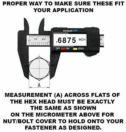 10 Chrome Press On Spike Nut & Bolt Covers for 11/16" Socket Size Car & Truck Model-PYT-8888-4663